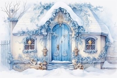 ДОМ снегурочки №1 фон неопреновый