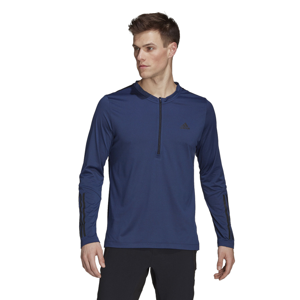 Мужское теннисное поло adidas Long Sleeve Men - Dark Blue