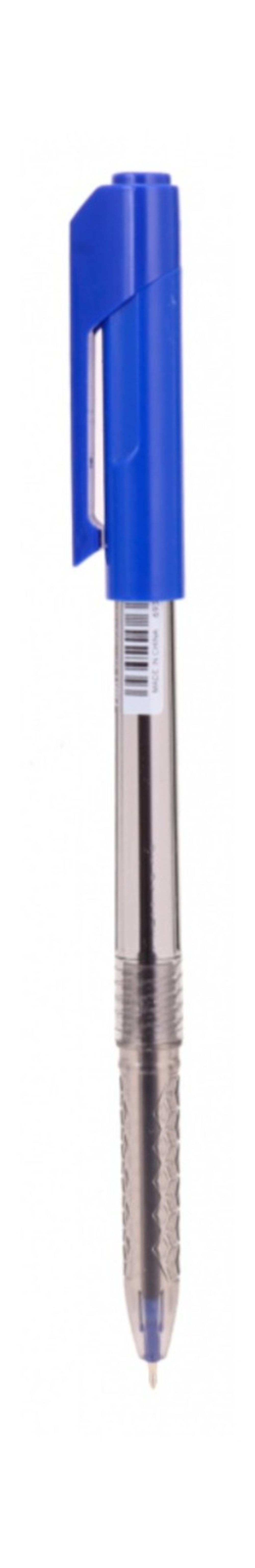 Ручка шариковая Deli Arrow 0.5мм прозрачный корпус, синяя EQ00830