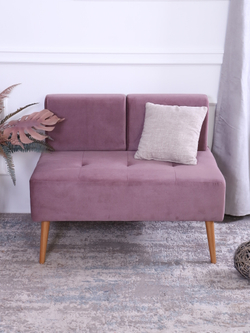 Диван "Twist" антивандальный велюр Lilac/натурал. Для кухни, прихожей, салона красоты, офиса. 100х67х80 см