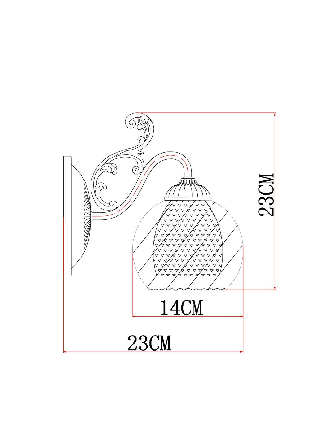 Бра Arte Lamp Charlotte A7062AP-1WG