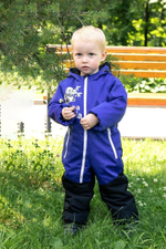 Комбинезон для мальчика Панда р-р 98 василек/черный