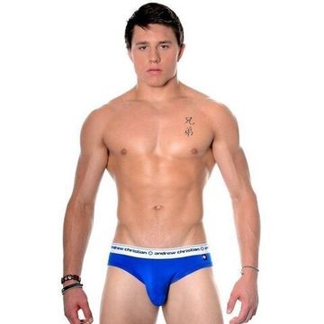 Мужские трусы джоки синие Andrew Christian  AC21