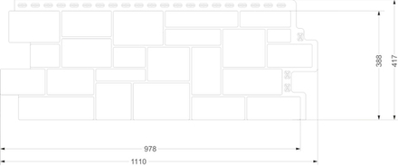 Фасадная панель Grand Line Дикий камень Стандарт Коричневая 0,38м2