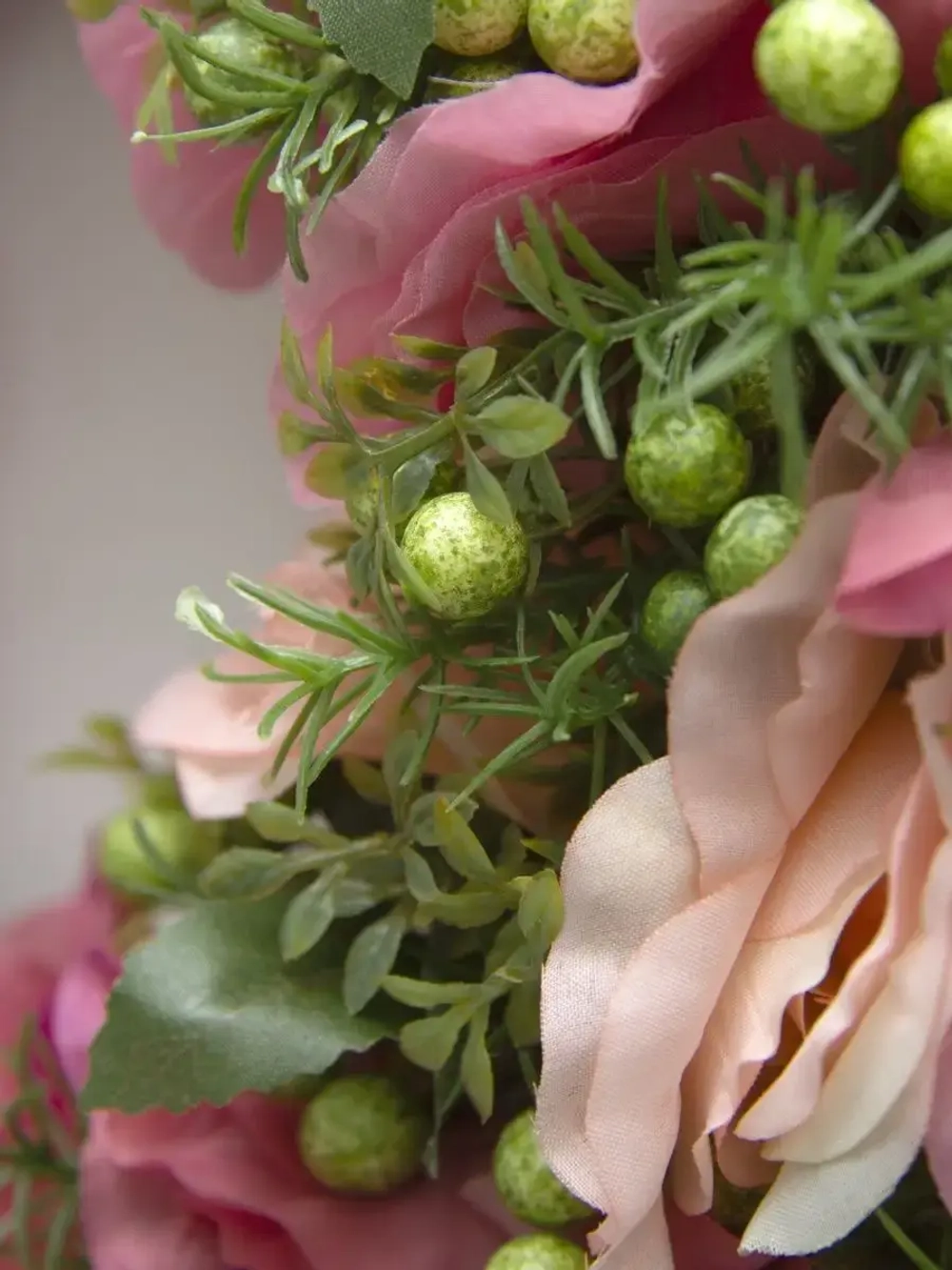 Венок цветочный для украшения интерьера 40 см