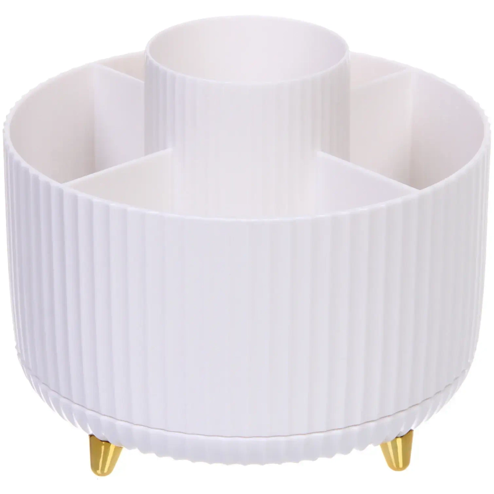 Органайзер для хранения «ПИАНОНО», цвет белый, поворот 360, 14*15см (коробка)