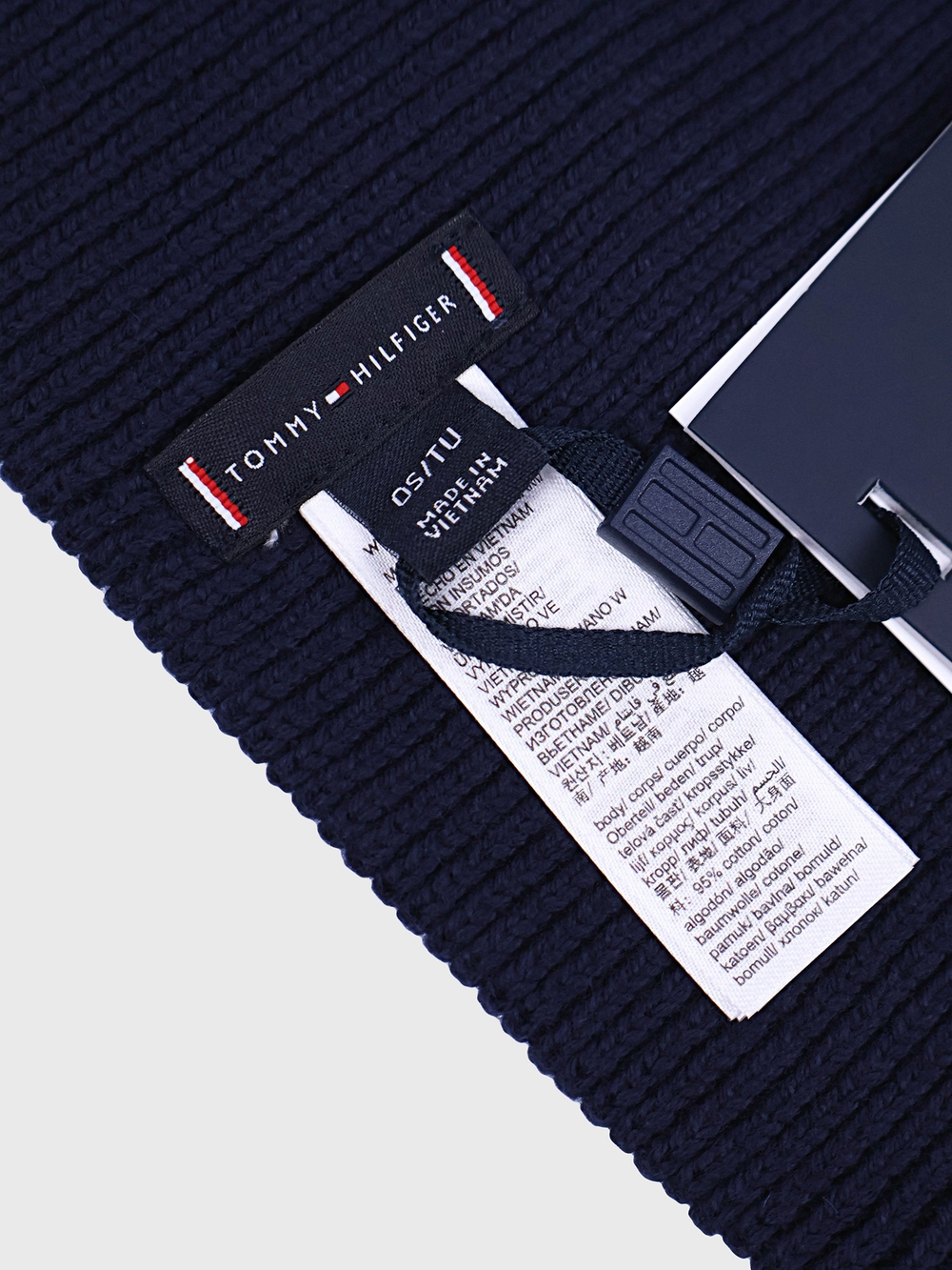 Шапка Tommy Hilfiger Cotton-Cashmere Blend Space Blue