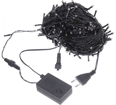 Гирлянда для улицы 40м 400 ламп LED 8 реж. теплый белый (Серпантин)