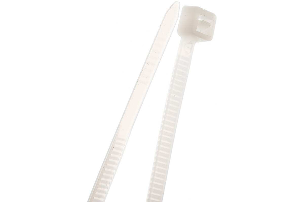 ХОМУТЫ СИБРТЕХ ПЛАСТИКОВЫЕ БЕЛЫЕ 180Х3,6ММ 100ШТ 45525