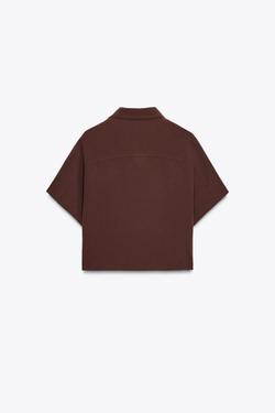 ZARA УКОРОЧЕННАЯ КУРТКА — ZW COLLECTION, КАРАМЕЛЬНЫЙ