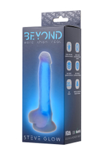 Фаллоимитатор, светящийся в темноте, Beyond by Toyfa, Steve Glow, силикон, прозрачный, 20 см