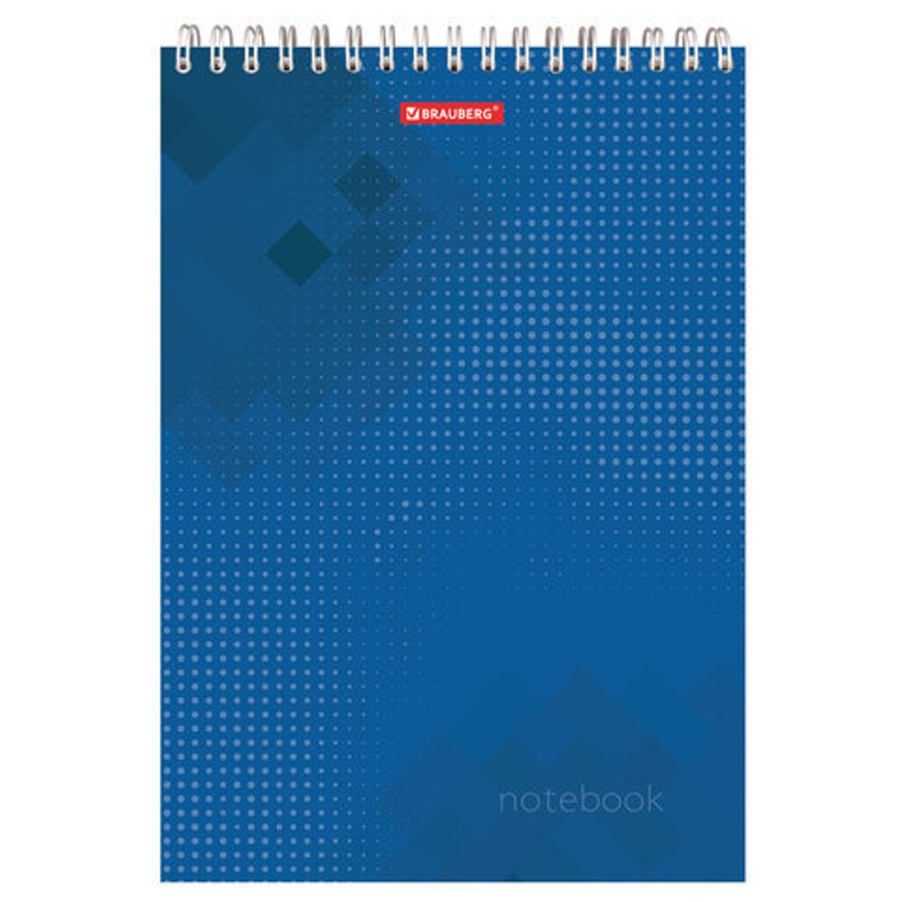 Блокнот БОЛЬШОЙ ФОРМАТ (200х290 мм) А4, 80 л., гребень, картон, жесткая подложка, клетка, BRAUBERG, "Бизнес", 129804