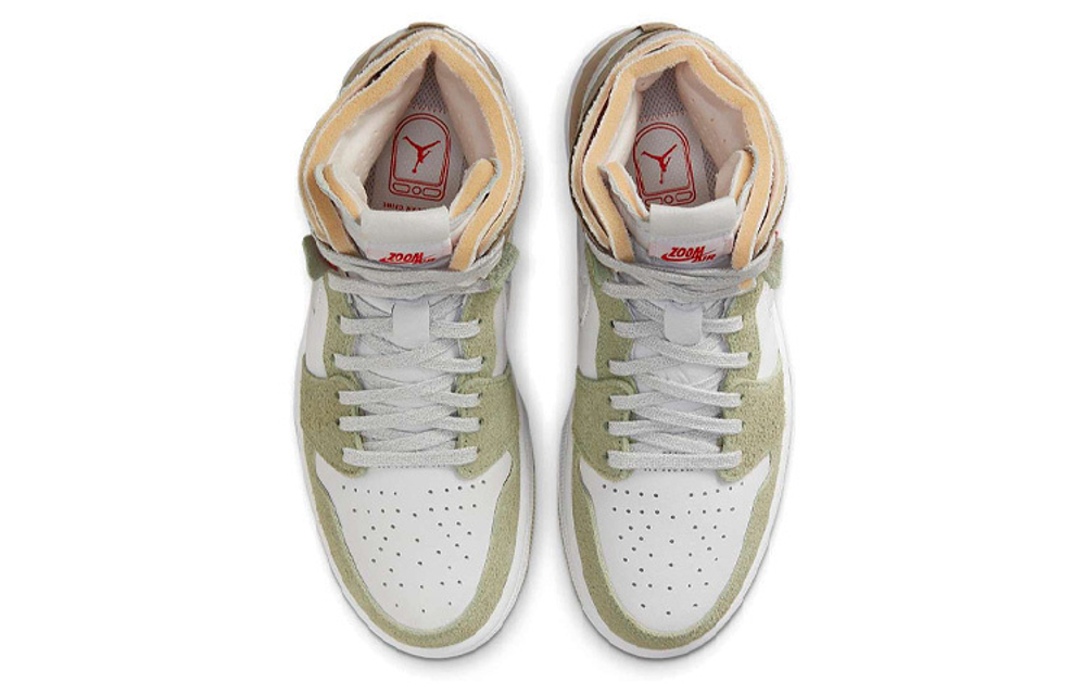 Кроссовки Jordan Air Jordan 1 High Zoom Air Cmft "Olive Aura" (Женская размерная сетка)