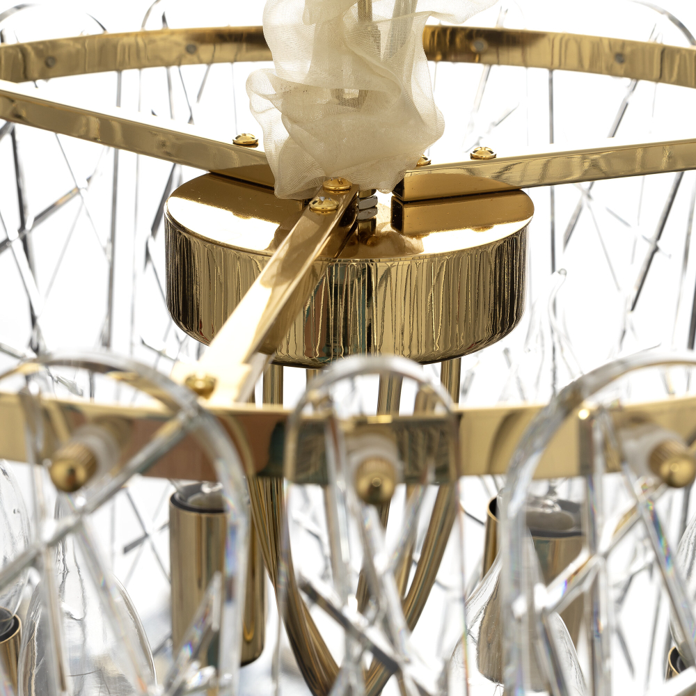 Citilux TALLA CL318262 Люстра хрустальная подвесная Золото