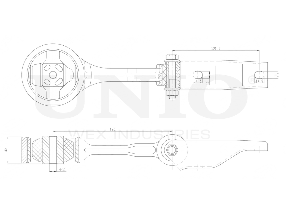 Опора двигателя задняя UNIO RMP-15047