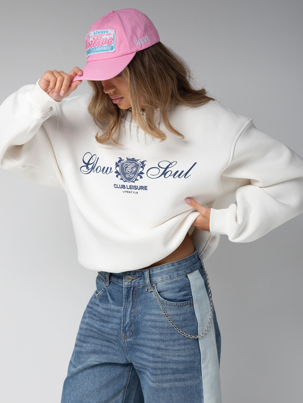 Свитшот оверсайз с принтом old money