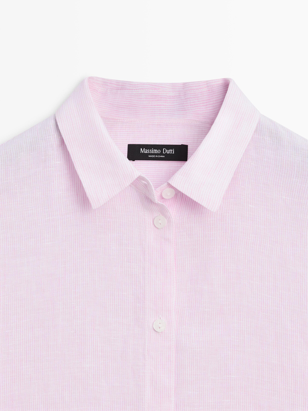 Massimo Dutti Рубашка из 100% льна, розовый