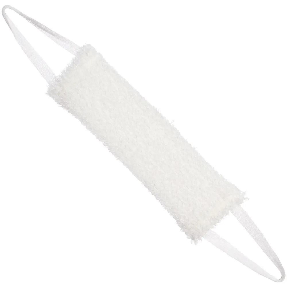 Мочалка для тела полипропиленовая с поролоном средней жесткости «TERRY», цвет белый, 43*11 см