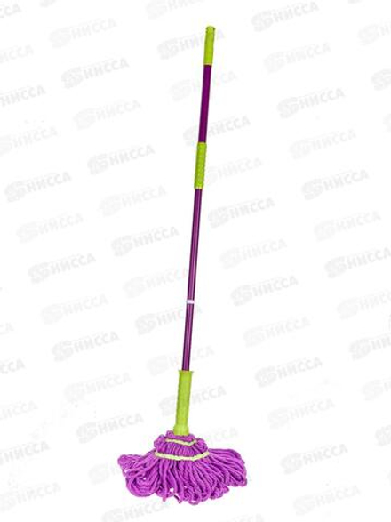 Швабра твист "Умничка" м/фибра телеск ручк 130см фиол. KD-8210 *20
