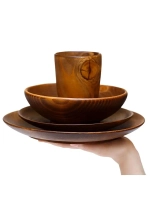 Набор тарелок+стакан  "ABIES SIBIRICA".