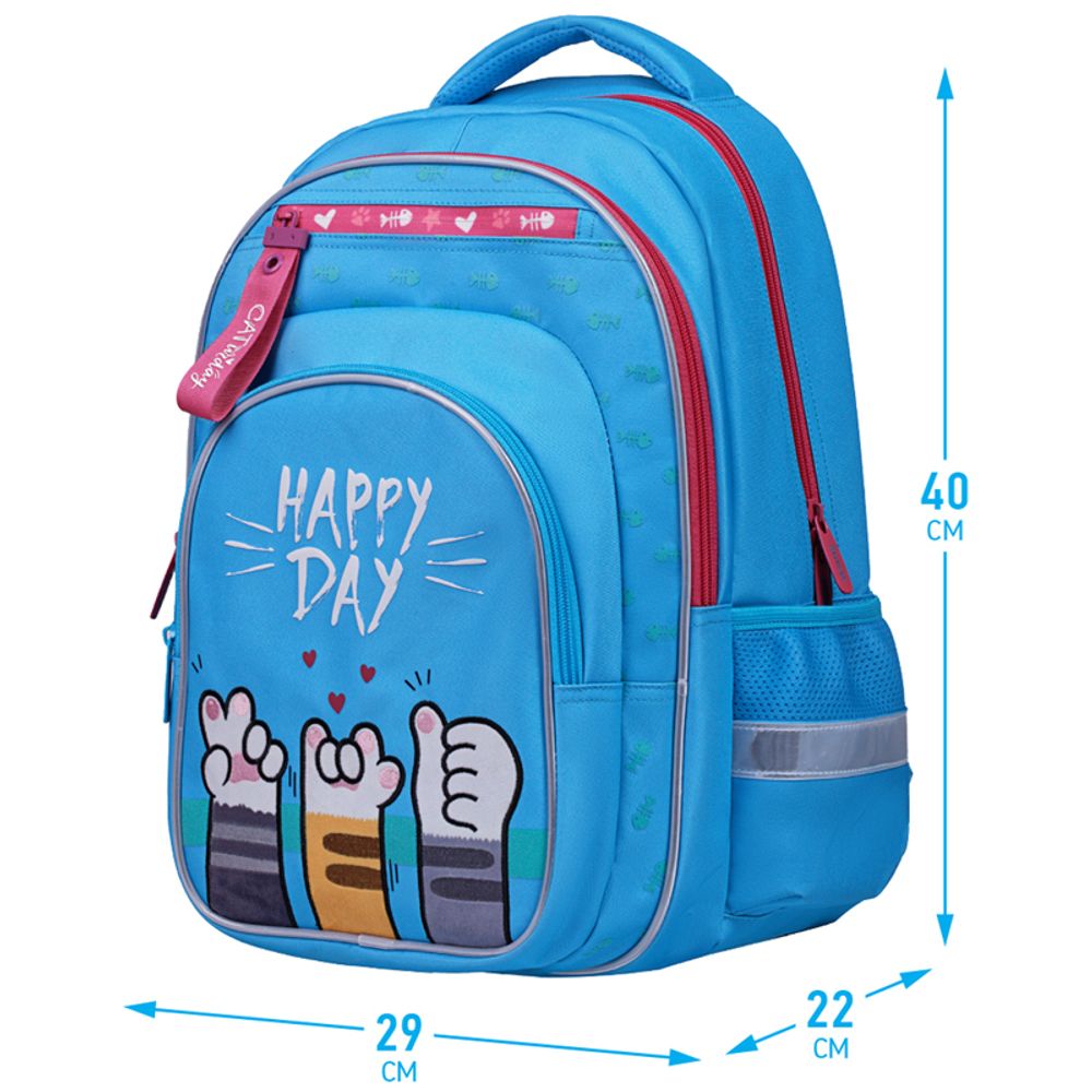 Рюкзак Berlingo Ergo Cats paw 40*29*22см, 720 гр., 2отд. 4 карм, с эргон. спинкой