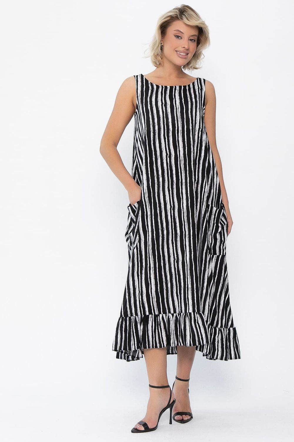 Сарафан Нимфа (черно-белый) П14052-10М LT Collection