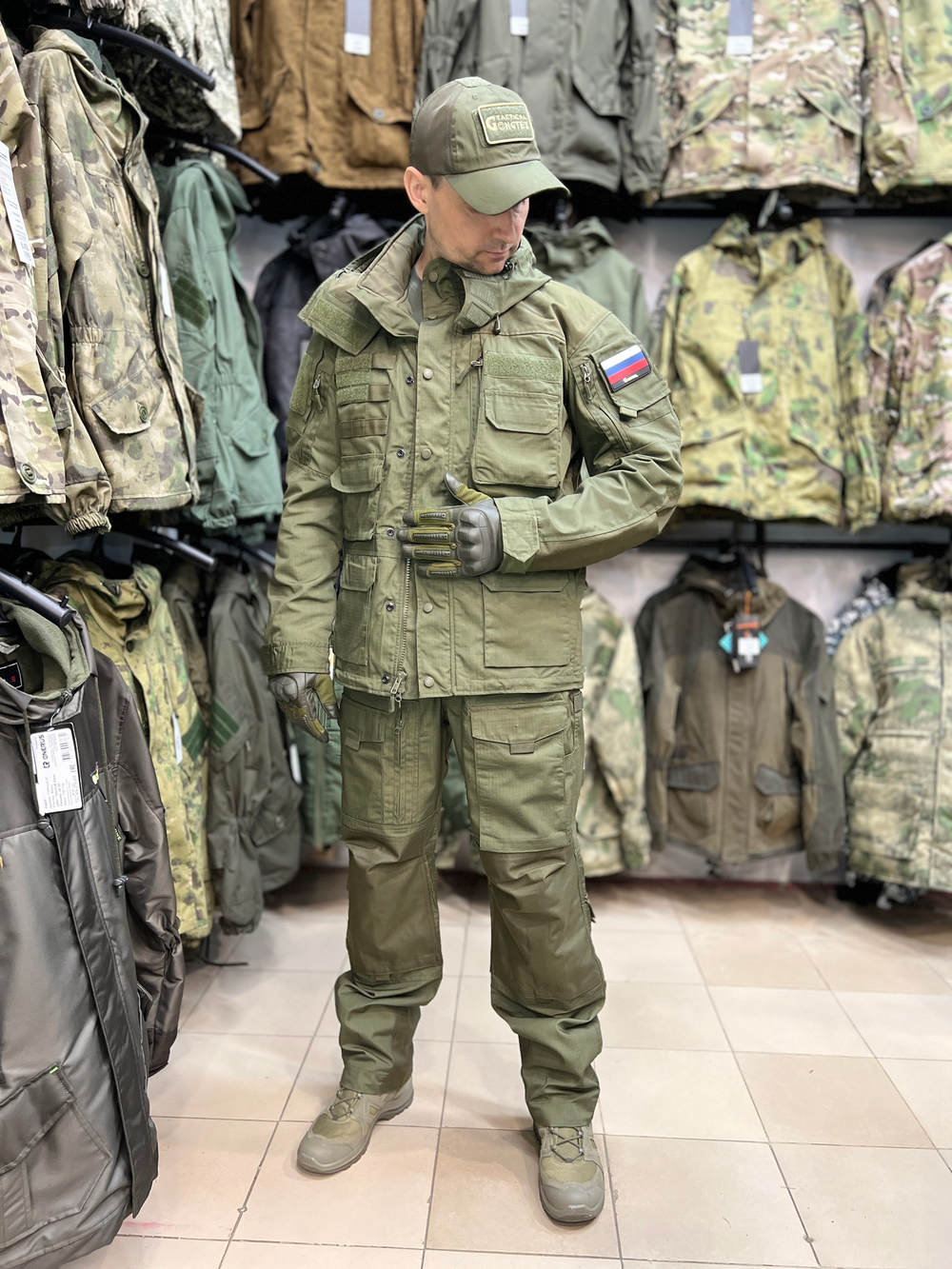 Костюм тактический Rescuer Олива (RipStop, MOLLE, демисезон)