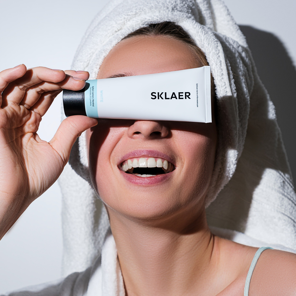 Sklaer Зубная паста отбеливающая White 75мл мятный вкус