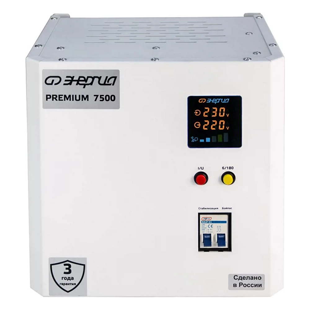 ЭНЕРГИЯ Premium Light 7500 однофазный стабилизатор напряжения Е0111-0177