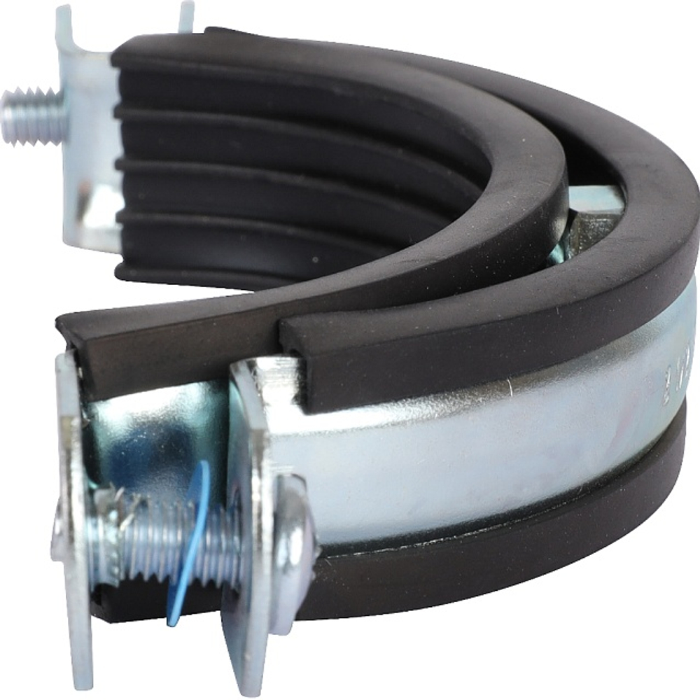 Хомут для труб двухвинтовой STOUT - 2"1/2 (75-80 мм, с гайкой)