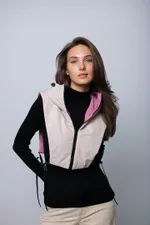 Капюшон-манишка Alexandra Talalay двухсторонняя AH002 бежевый-пурпурно-розовый