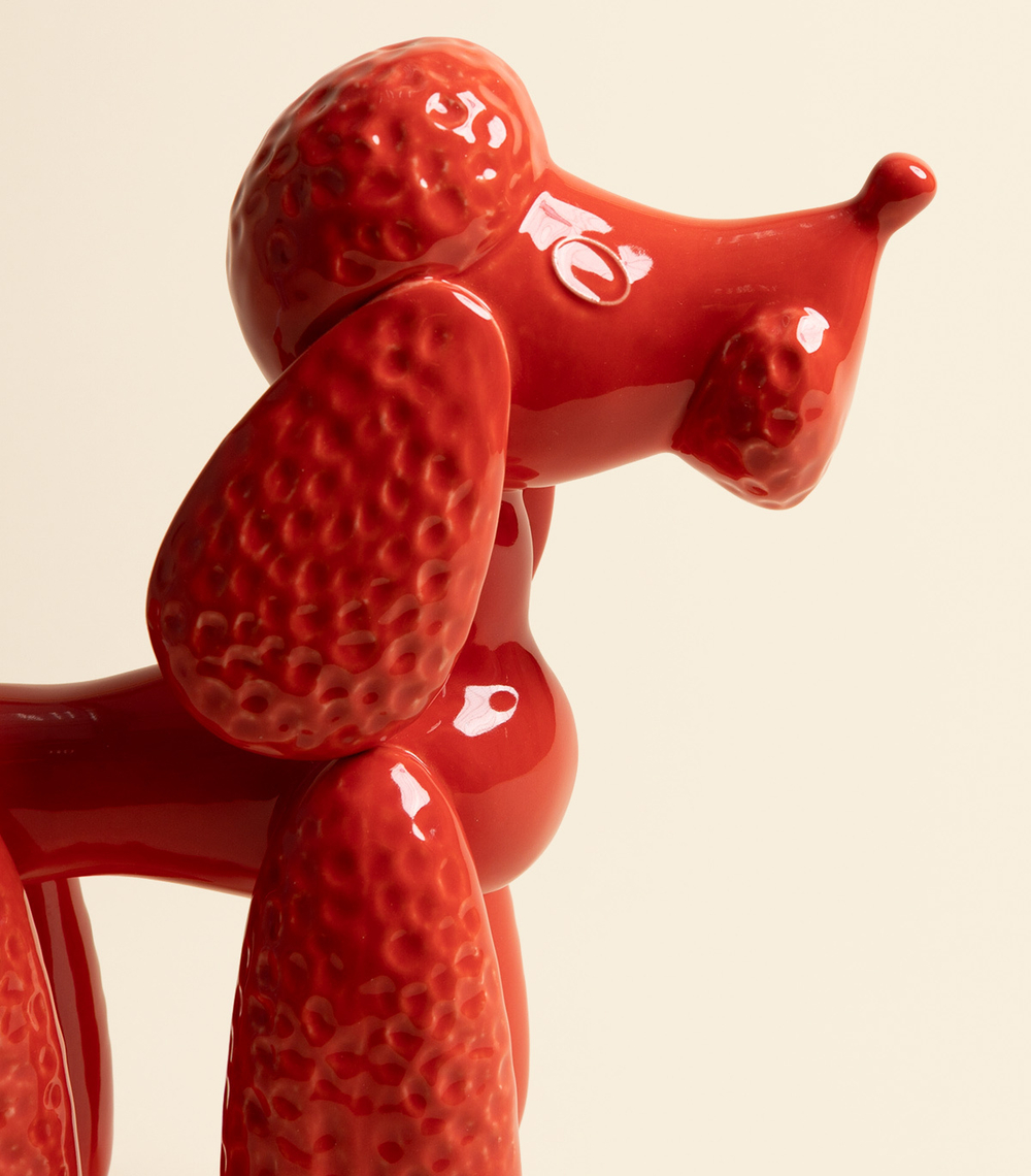 Фигура – Пудель керамический, красный | Александра Маврина