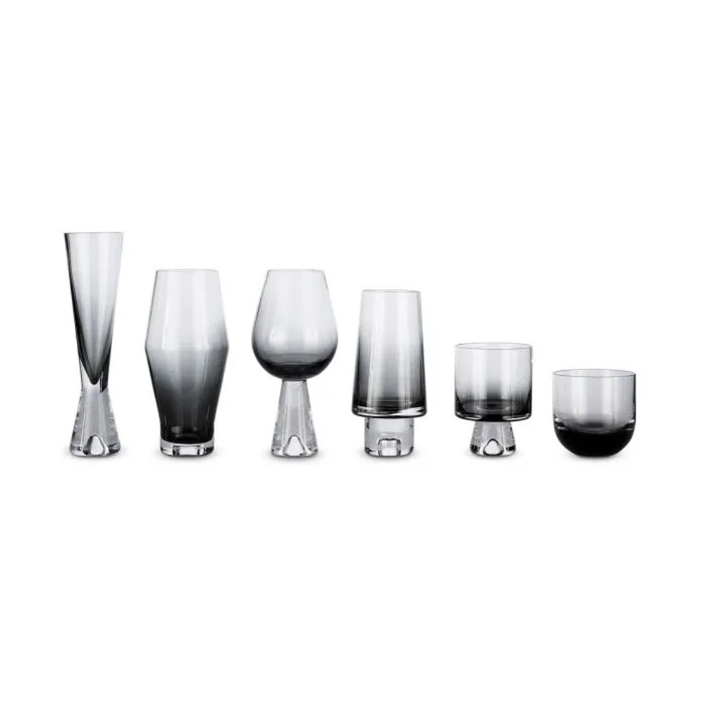Бокал Tank Champagne black set of 2