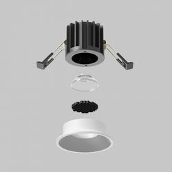 Встраиваемый светильник Maytoni Round DL058-7W2.7K-W