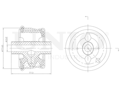 Сайлентблок задний переднего нижнего рычага UNIO RMP-20262