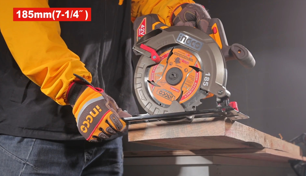 Аккумуляторная циркулярная пила INGCO CSLI4218511 INDUSTRIAL 42 В 185 мм