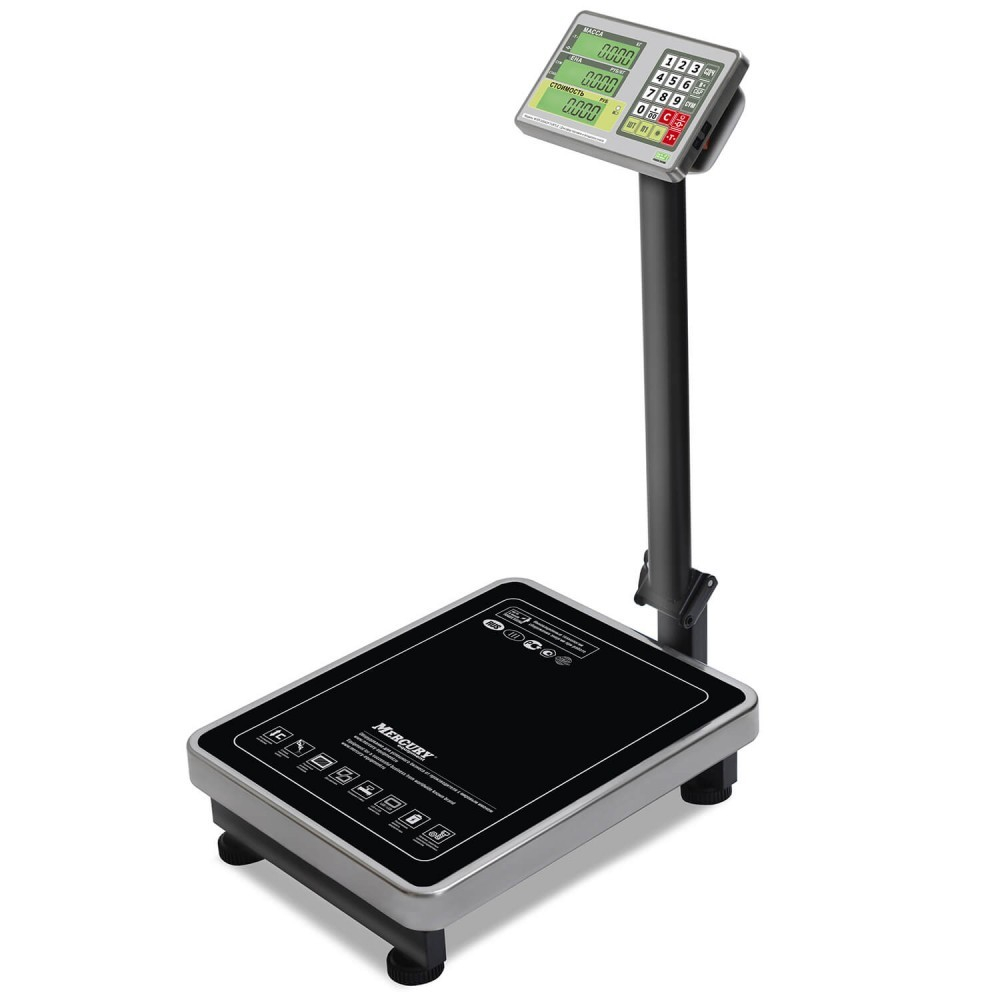 Торговые напольные весы M-ER 335 ACLP-150.20 TURTLE с расчетом стоимости товара LCD