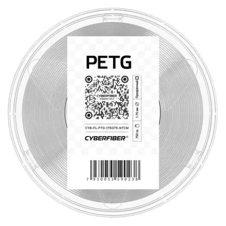 PETG пластик CyberFiber, 1.75 мм, 750г (цвет: натуральный)