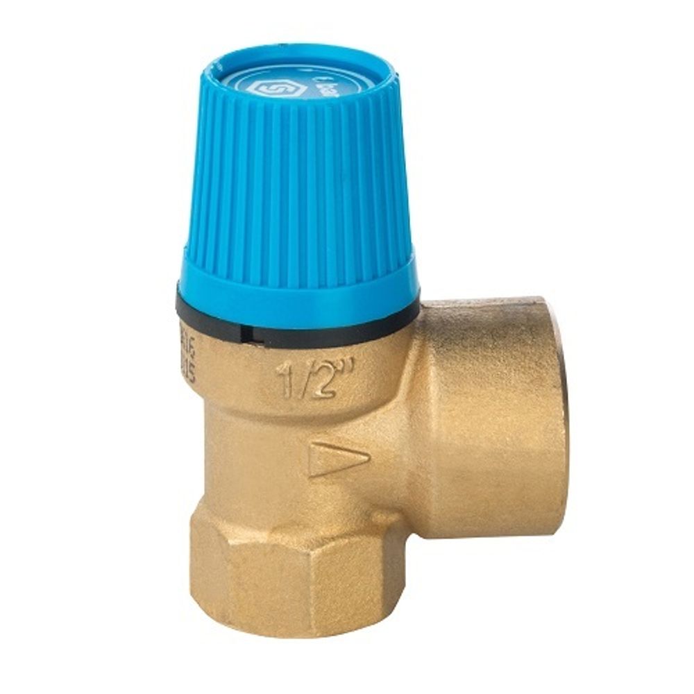 Клапан предохранительный STOUT - 1/2&quot;, сброс 3/4&quot; (ВР/ВР, Рн 6 бар, для систем водоснабжения)