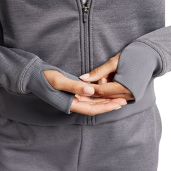 Женская Кофта теннисная Nike Therma-Fit One Full-Zip - carbon heather