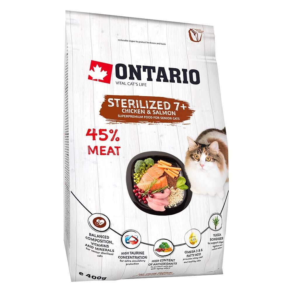 Ontario корм для пожилых стерилизованные кошек с ягненком (Senior Sterilised)