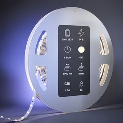 Светодиодная лента Ультра 24В 2835 6Вт/м 4000К 5м IP 20 Led Strip 201095
