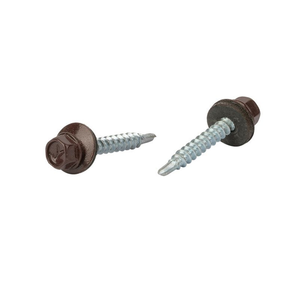 Саморез кровельный 4,8х35 мм коричневый шоколад 250 шт Yoko