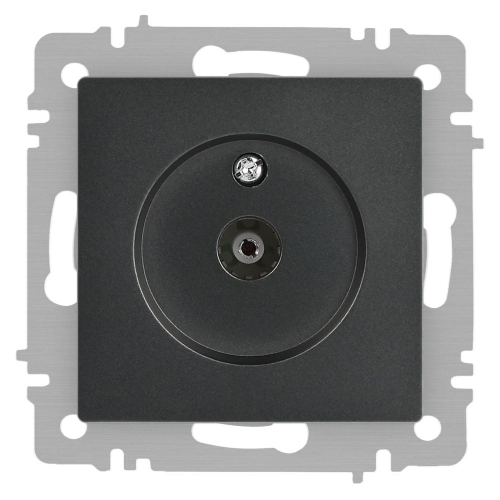 Розетка Intro Accent 6-301-07 TV одиночная, IP20, СУ, графит | Intro