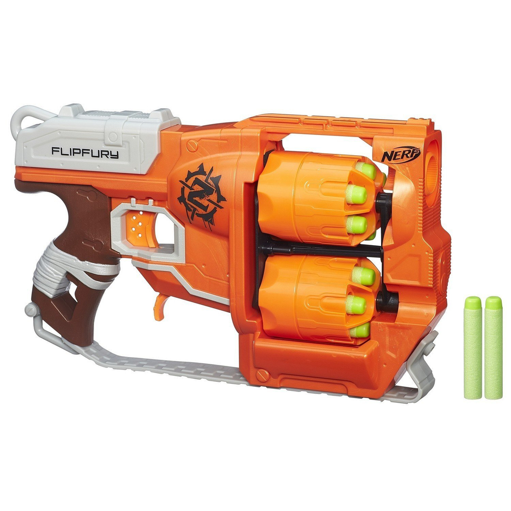 Nerf: Бластер Зомби Страйк Переворот Нерф A9603 — Zombie Strike FlipFury Blaster — Хасбро