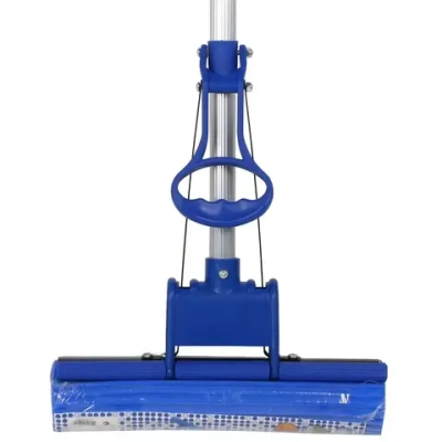 Швабра Селфи с губкой ПВА алюминевая ручка 120 см(отжим один ролик) 8014