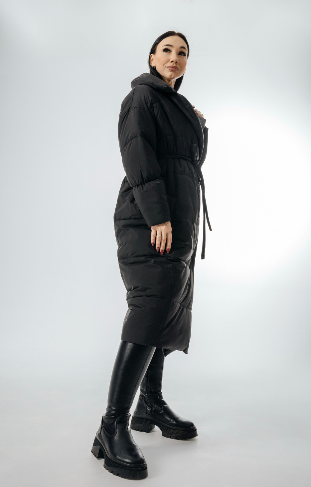 Длиный пуховик с наполнителем - БиоПух