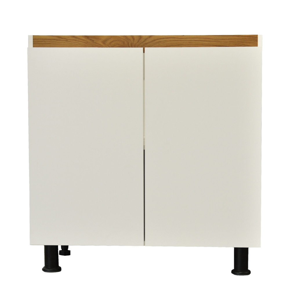 Кухонный модуль напольный 2 двери 80х60х83, белый/дуб