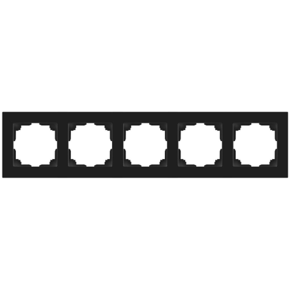 Рамка для розеток и выключателей Intro Accent 6-505-05 на 5 постов, СУ, антрацит