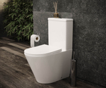 Унитаз-компакт безободковый Ceramica Nova Highlight CN1802-B с крышкой-сиденьем микролифт, белый глянец